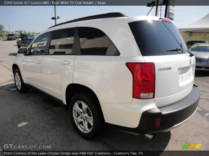 Pearl White Tri Coat Metallic / Beige 2009 Suzuki XL7 Luxury AWD