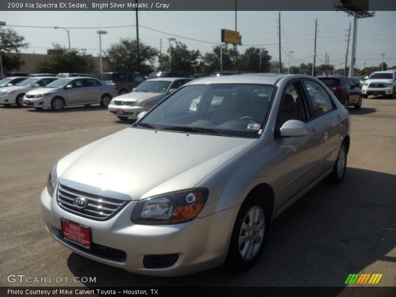 Bright Silver Metallic / Gray 2009 Kia Spectra EX Sedan