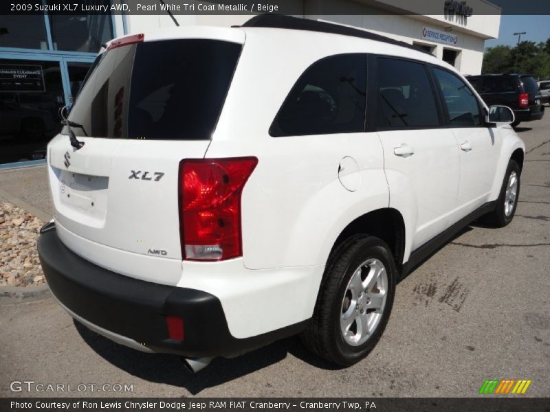 Pearl White Tri Coat Metallic / Beige 2009 Suzuki XL7 Luxury AWD
