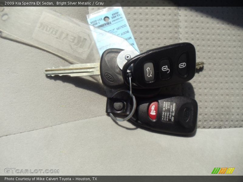 Bright Silver Metallic / Gray 2009 Kia Spectra EX Sedan