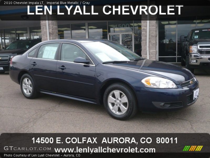 Imperial Blue Metallic / Gray 2010 Chevrolet Impala LT