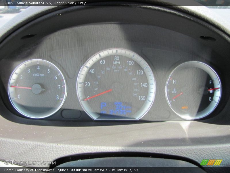 Bright Silver / Gray 2009 Hyundai Sonata SE V6