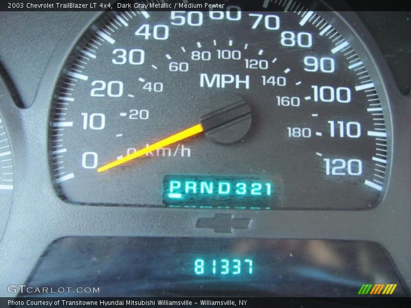 Dark Gray Metallic / Medium Pewter 2003 Chevrolet TrailBlazer LT 4x4