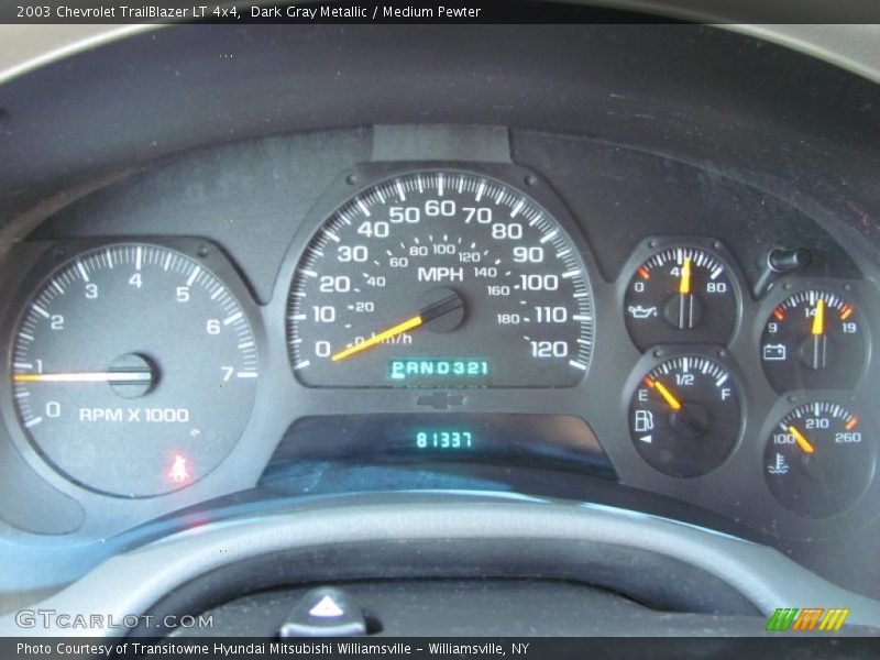 Dark Gray Metallic / Medium Pewter 2003 Chevrolet TrailBlazer LT 4x4