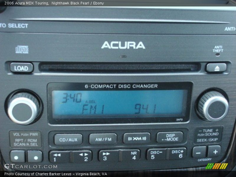 Nighthawk Black Pearl / Ebony 2006 Acura MDX Touring