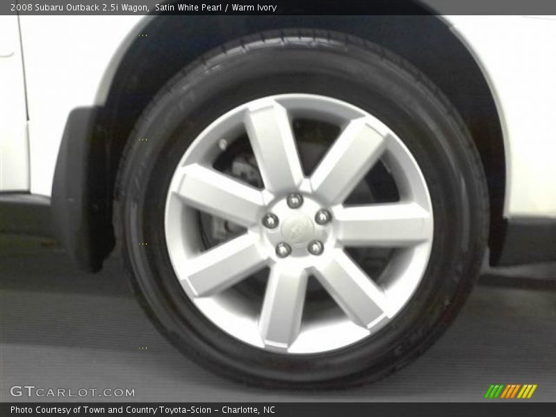 Satin White Pearl / Warm Ivory 2008 Subaru Outback 2.5i Wagon