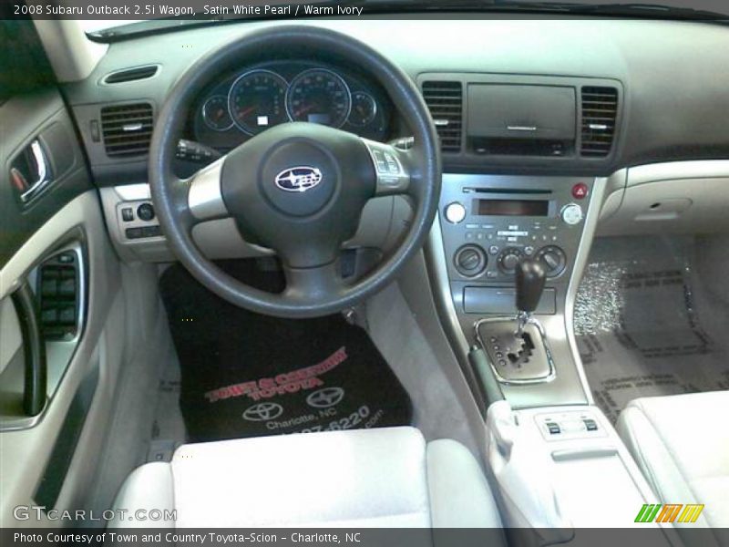 Satin White Pearl / Warm Ivory 2008 Subaru Outback 2.5i Wagon