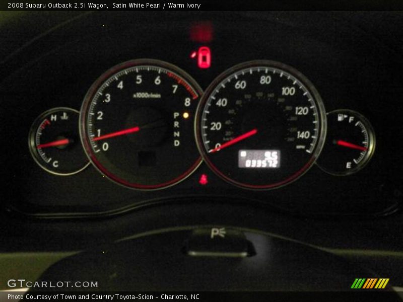 Satin White Pearl / Warm Ivory 2008 Subaru Outback 2.5i Wagon
