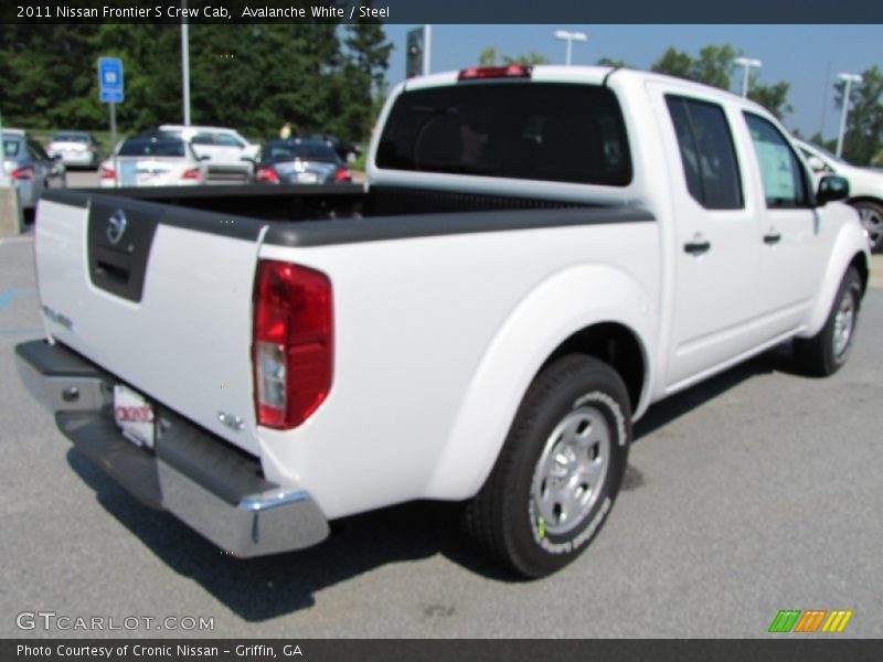 Avalanche White / Steel 2011 Nissan Frontier S Crew Cab