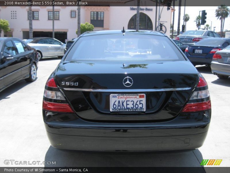 Black / Black 2008 Mercedes-Benz S 550 Sedan