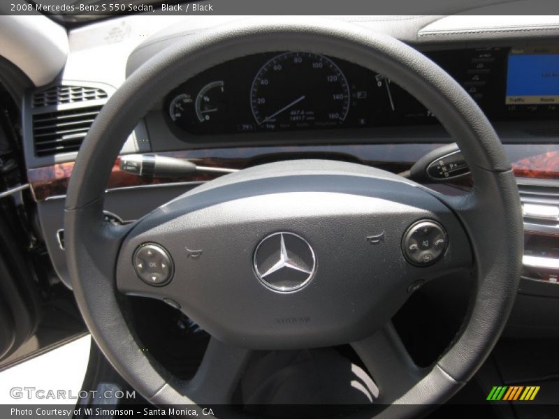 Black / Black 2008 Mercedes-Benz S 550 Sedan