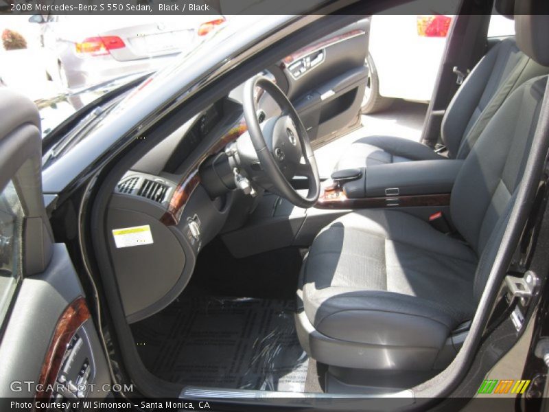 Black / Black 2008 Mercedes-Benz S 550 Sedan