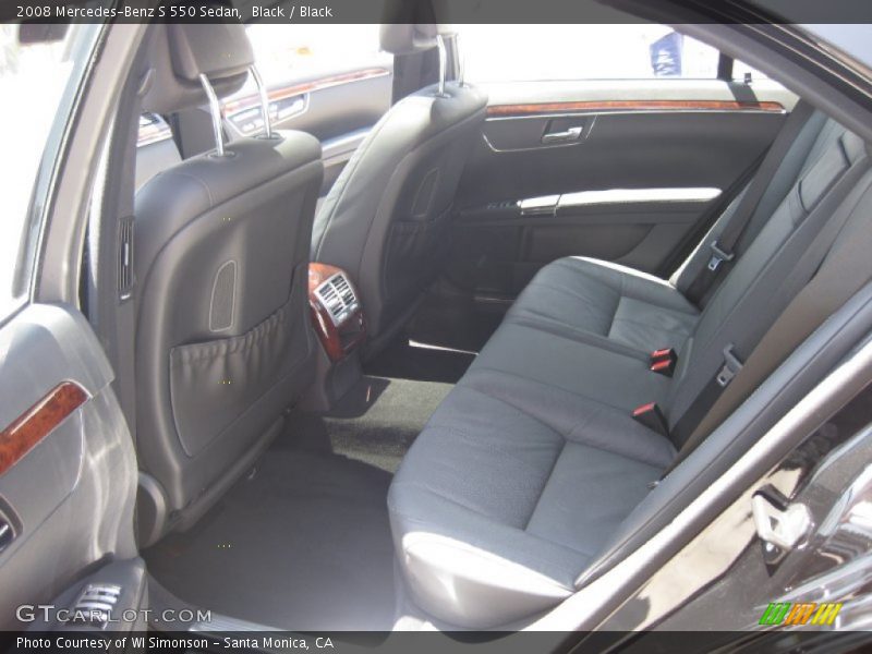 Black / Black 2008 Mercedes-Benz S 550 Sedan
