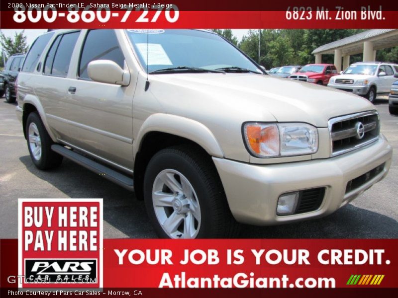 Sahara Beige Metallic / Beige 2002 Nissan Pathfinder LE