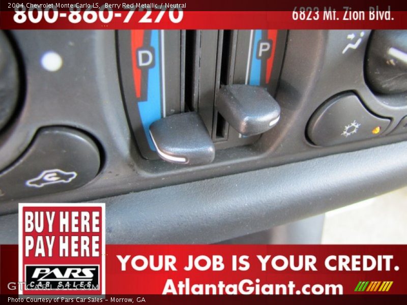 Berry Red Metallic / Neutral 2004 Chevrolet Monte Carlo LS