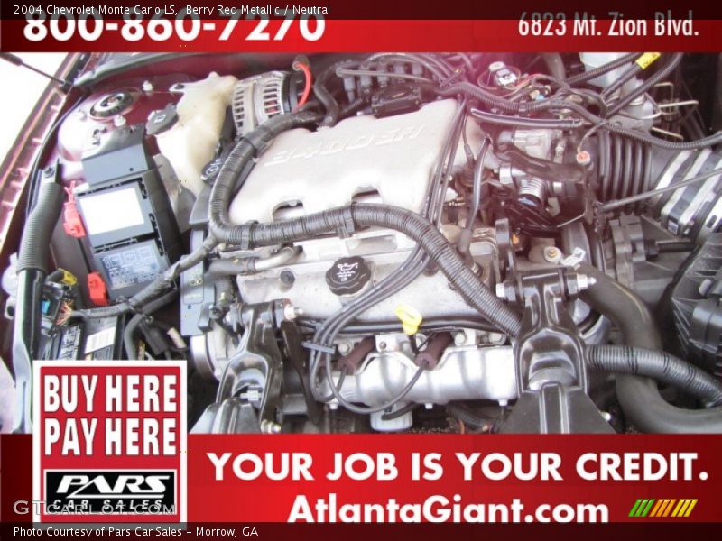 Berry Red Metallic / Neutral 2004 Chevrolet Monte Carlo LS