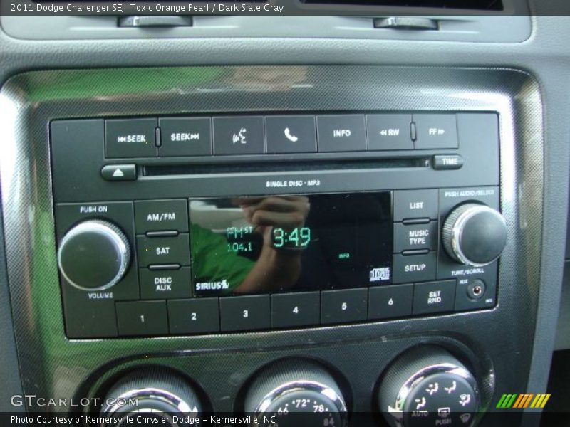Toxic Orange Pearl / Dark Slate Gray 2011 Dodge Challenger SE