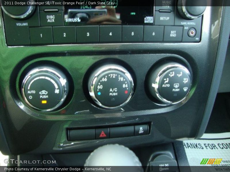Toxic Orange Pearl / Dark Slate Gray 2011 Dodge Challenger SE