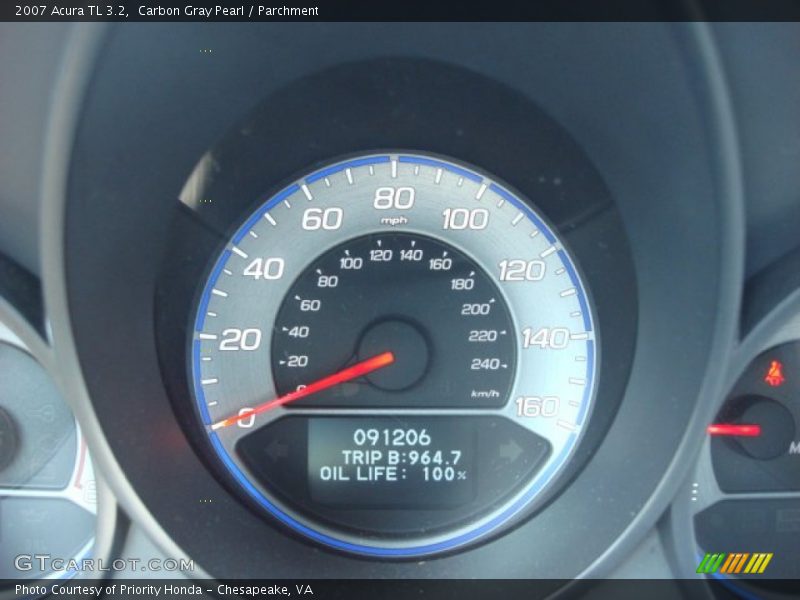 Carbon Gray Pearl / Parchment 2007 Acura TL 3.2