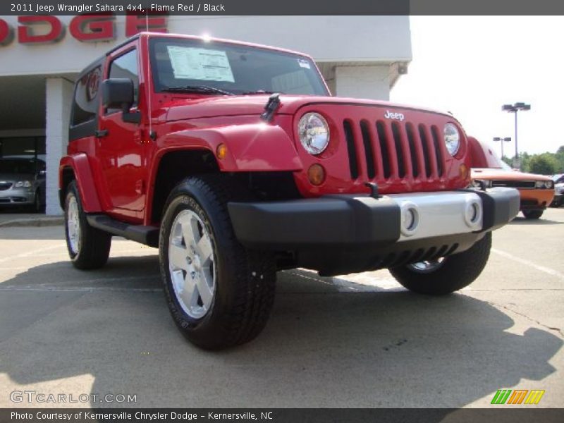 Flame Red / Black 2011 Jeep Wrangler Sahara 4x4