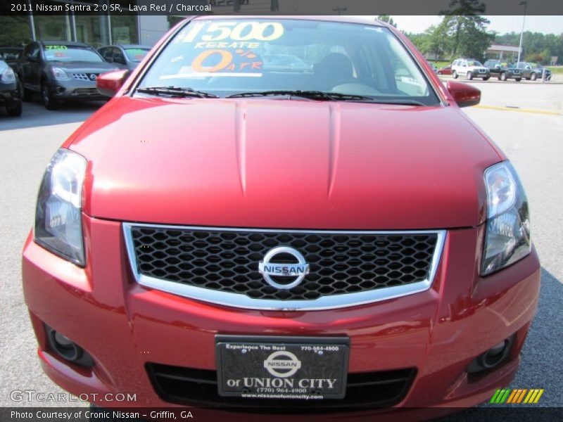 Lava Red / Charcoal 2011 Nissan Sentra 2.0 SR