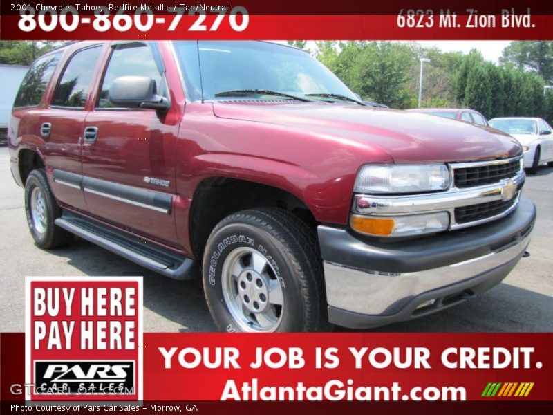 Redfire Metallic / Tan/Neutral 2001 Chevrolet Tahoe