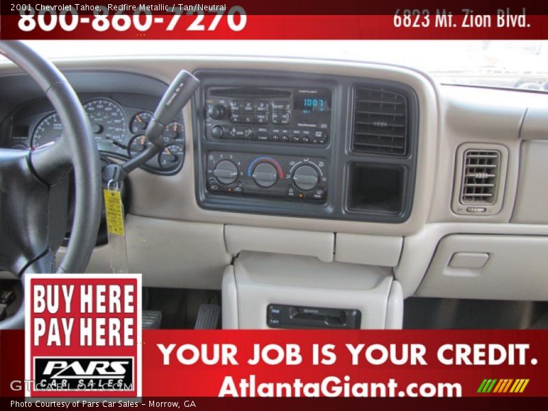 Redfire Metallic / Tan/Neutral 2001 Chevrolet Tahoe