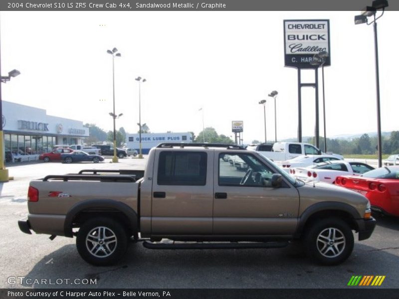 Sandalwood Metallic / Graphite 2004 Chevrolet S10 LS ZR5 Crew Cab 4x4