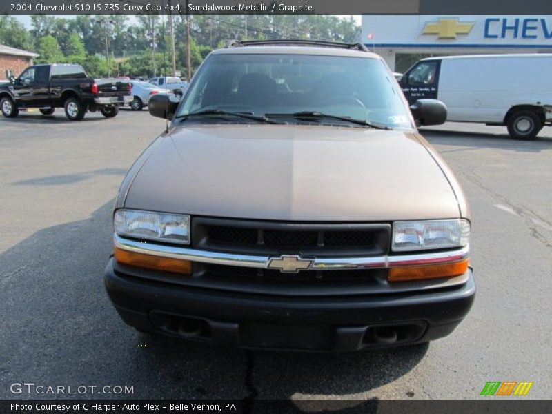 Sandalwood Metallic / Graphite 2004 Chevrolet S10 LS ZR5 Crew Cab 4x4