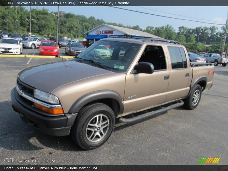 Sandalwood Metallic / Graphite 2004 Chevrolet S10 LS ZR5 Crew Cab 4x4