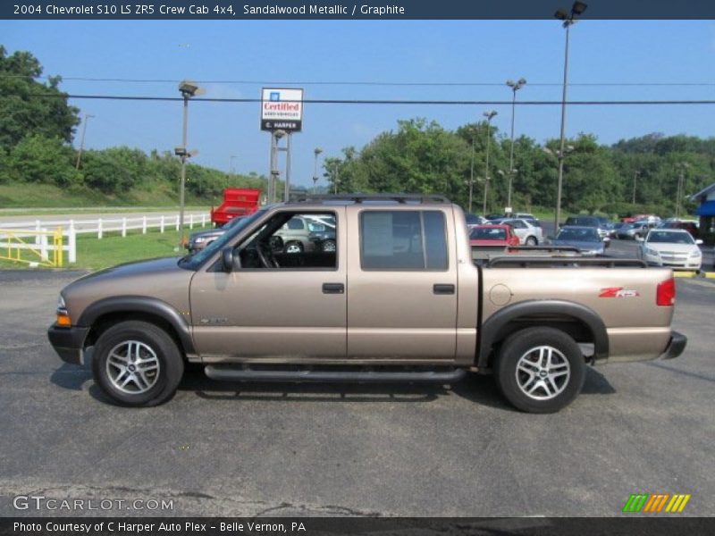 Sandalwood Metallic / Graphite 2004 Chevrolet S10 LS ZR5 Crew Cab 4x4