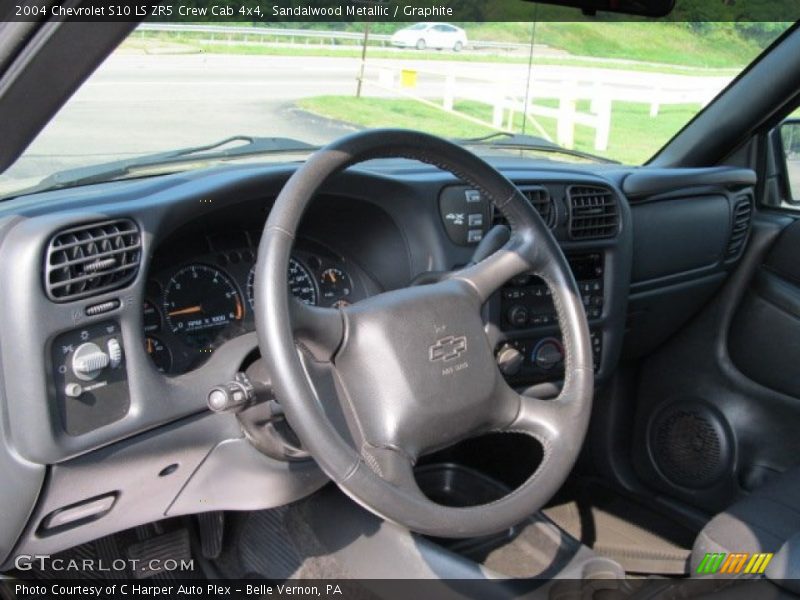 Sandalwood Metallic / Graphite 2004 Chevrolet S10 LS ZR5 Crew Cab 4x4