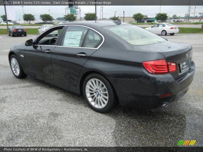 Dark Graphite Metallic / Venetian Beige 2011 BMW 5 Series 535i Sedan