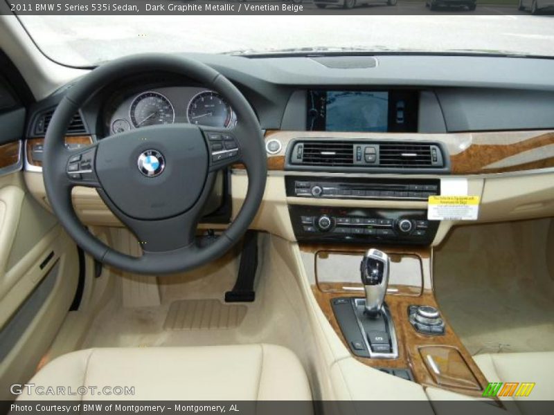 Dark Graphite Metallic / Venetian Beige 2011 BMW 5 Series 535i Sedan