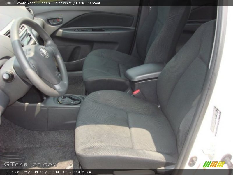 Polar White / Dark Charcoal 2009 Toyota Yaris S Sedan