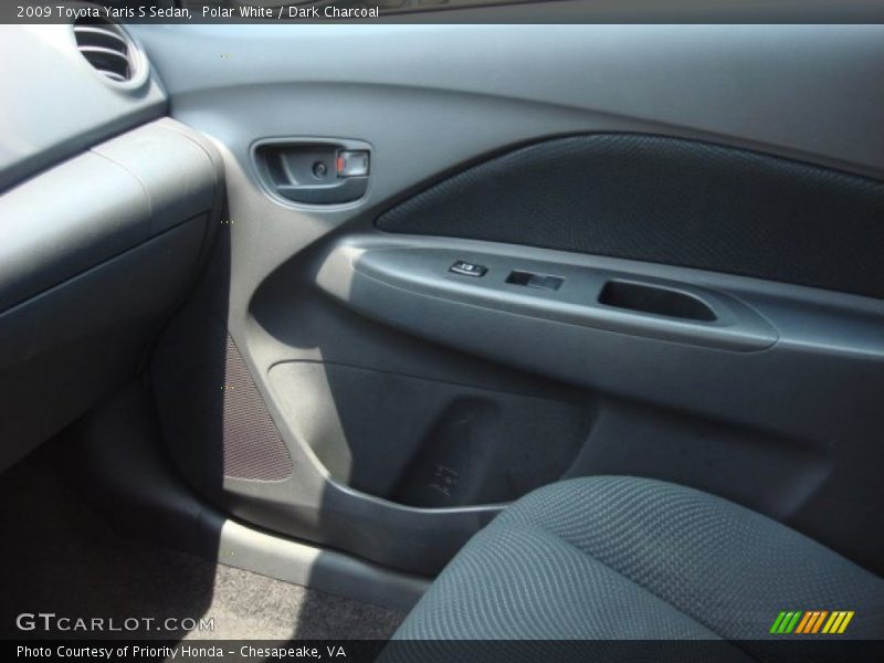 Polar White / Dark Charcoal 2009 Toyota Yaris S Sedan