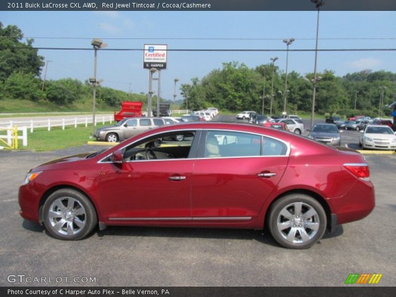 Red Jewel Tintcoat / Cocoa/Cashmere 2011 Buick LaCrosse CXL AWD