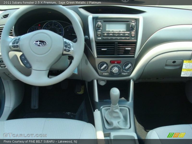 Sage Green Metallic / Platinum 2011 Subaru Forester 2.5 X Premium