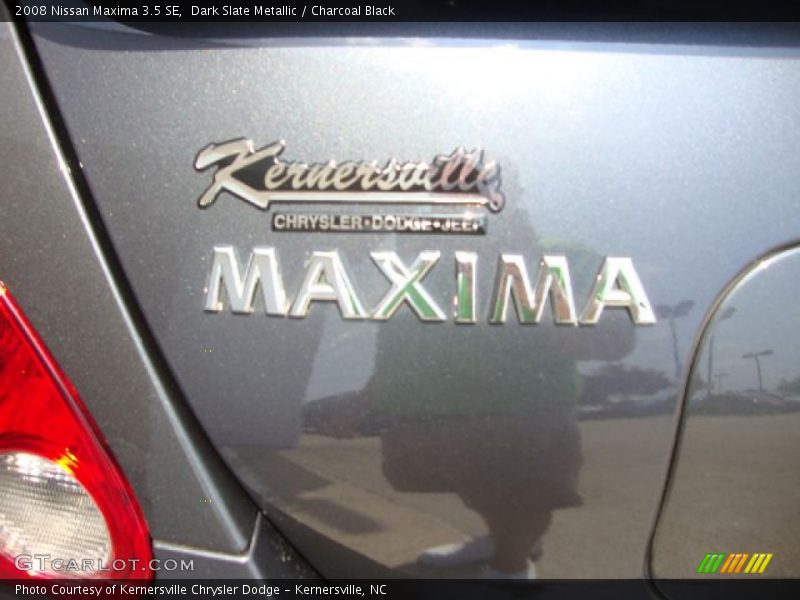Dark Slate Metallic / Charcoal Black 2008 Nissan Maxima 3.5 SE