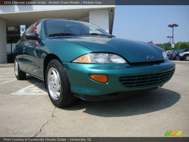 Medium Green Metallic / Medium Gray 1999 Chevrolet Cavalier Sedan