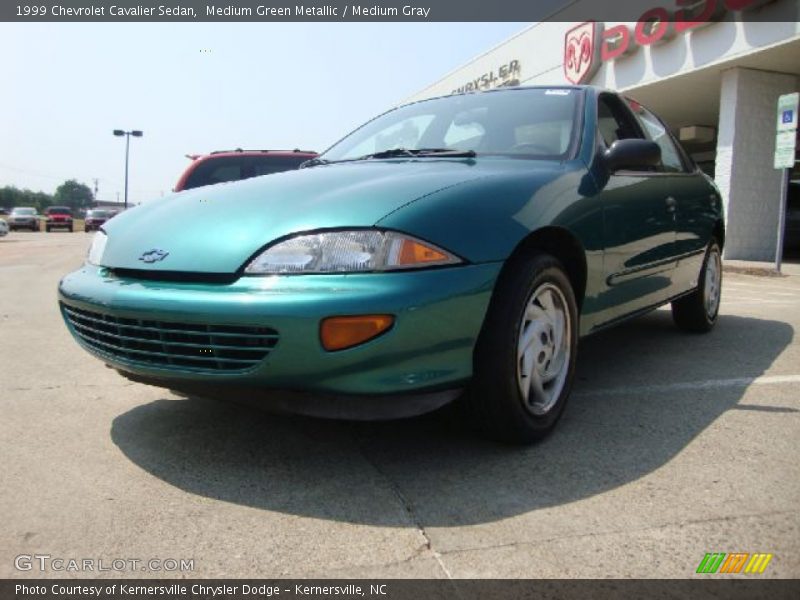 Medium Green Metallic / Medium Gray 1999 Chevrolet Cavalier Sedan