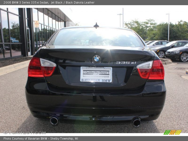Jet Black / Black Dakota Leather 2008 BMW 3 Series 335xi Sedan
