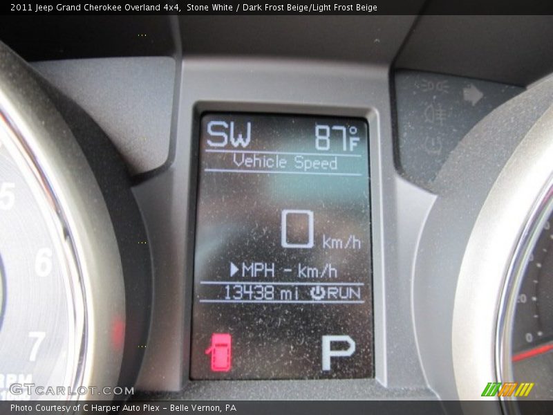 Stone White / Dark Frost Beige/Light Frost Beige 2011 Jeep Grand Cherokee Overland 4x4