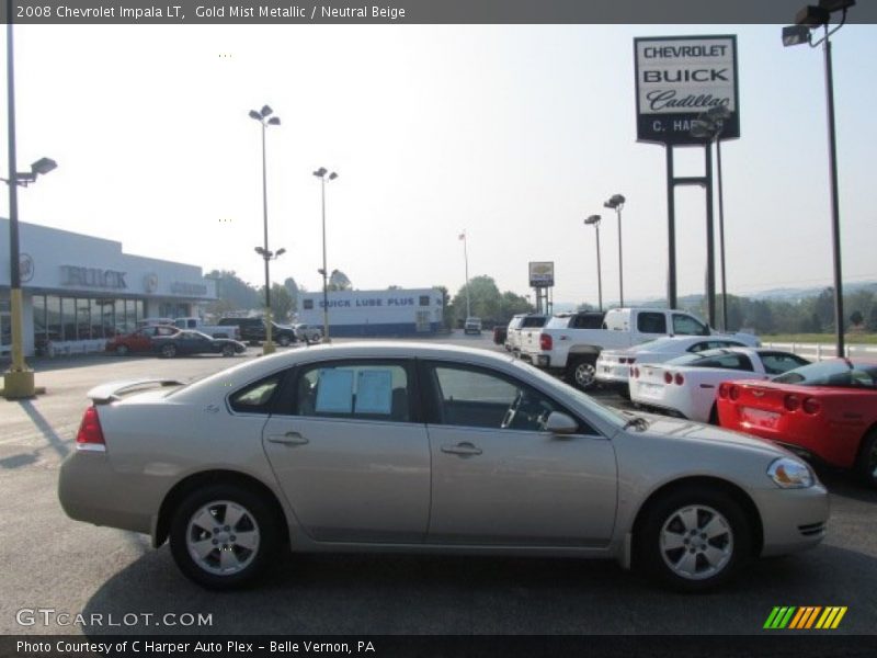 Gold Mist Metallic / Neutral Beige 2008 Chevrolet Impala LT