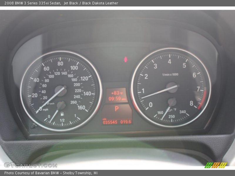 Jet Black / Black Dakota Leather 2008 BMW 3 Series 335xi Sedan
