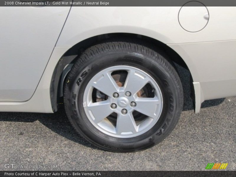 Gold Mist Metallic / Neutral Beige 2008 Chevrolet Impala LT