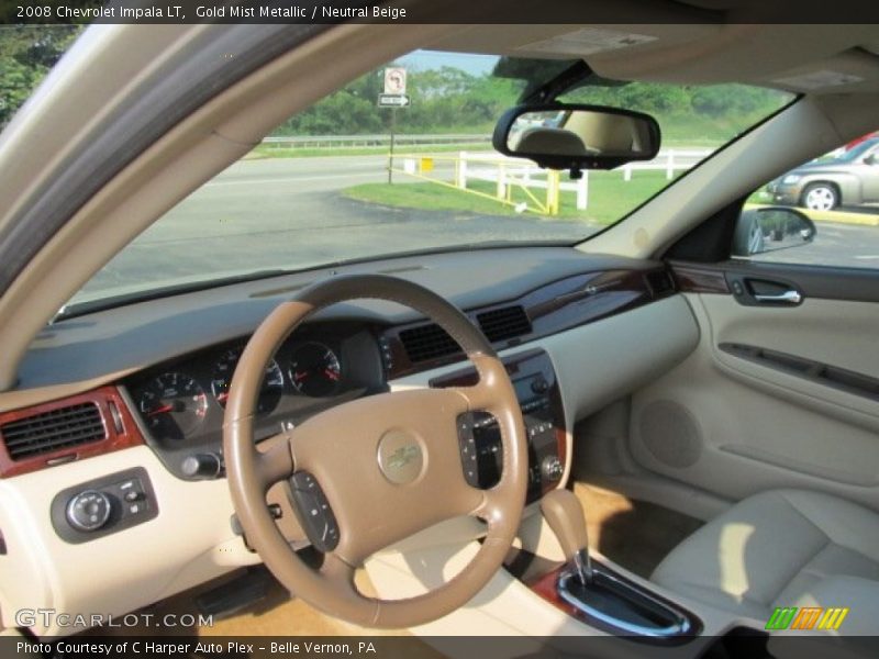 Gold Mist Metallic / Neutral Beige 2008 Chevrolet Impala LT