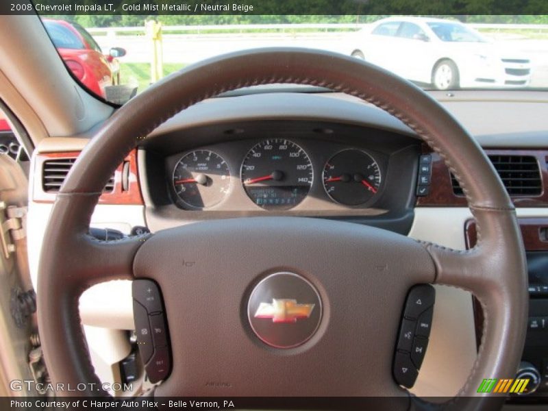 Gold Mist Metallic / Neutral Beige 2008 Chevrolet Impala LT