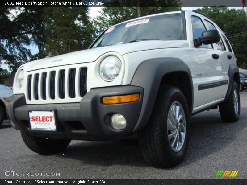 Stone White / Dark Slate Gray 2002 Jeep Liberty Sport