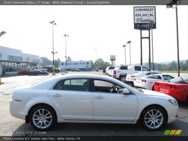White Diamond Tricoat / Cocoa/Cashmere 2010 Chevrolet Malibu LTZ Sedan